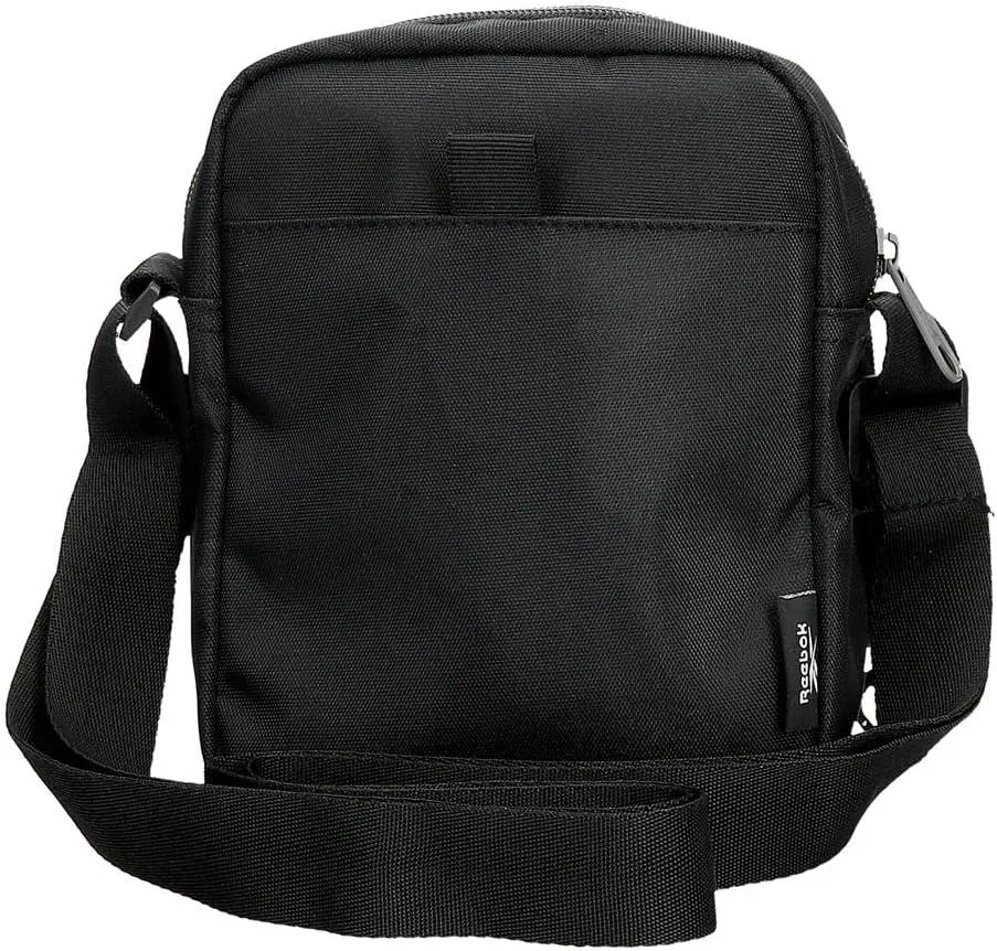 Reebok Men's Small Crossbody Bag, Black/White, One Size