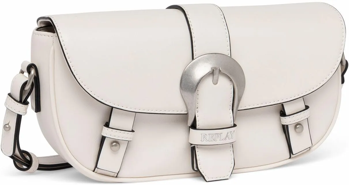 Replay Women's Fw3601 Shoulder Bag, 002 Dirty White, Einheitsgröße