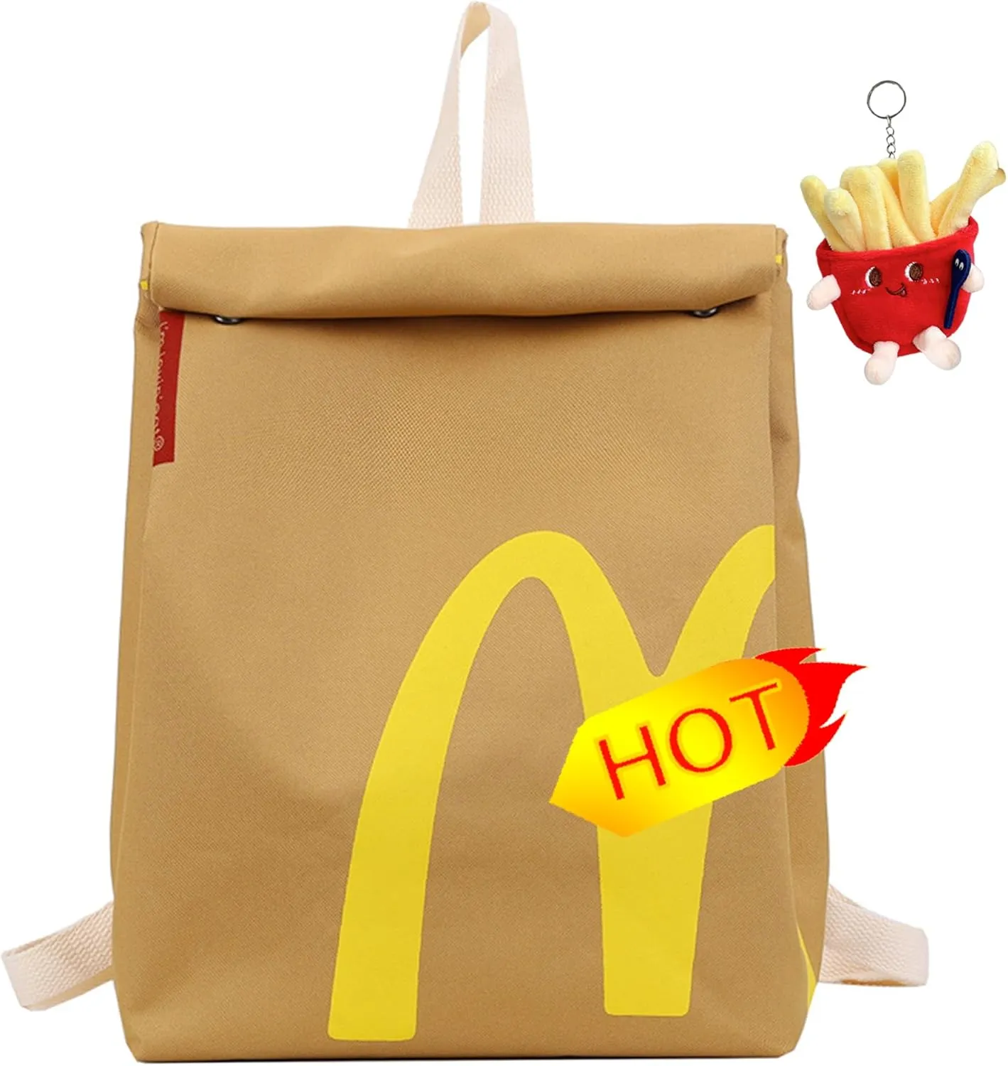 Retro Bag Handbag Mini Backpack Cute Crossbody Bag Funny M Print Backapck Casual Canvas Shoulder Bag Y2k Daypack Backpack