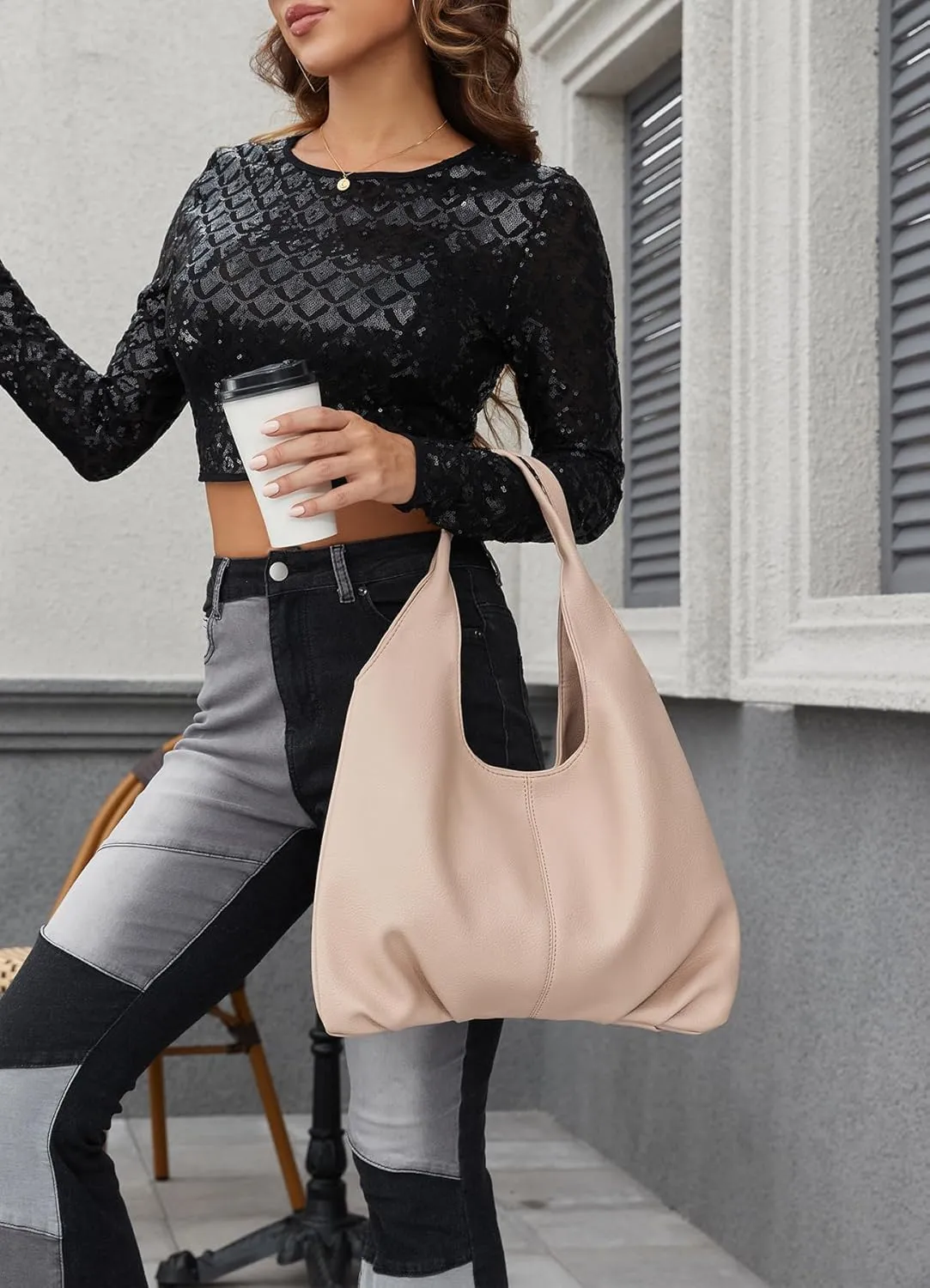 Retro Genuine Leather Hobo Clutch for Women Convertible Shoulder and Tote Bag for Versatile Everyday Use