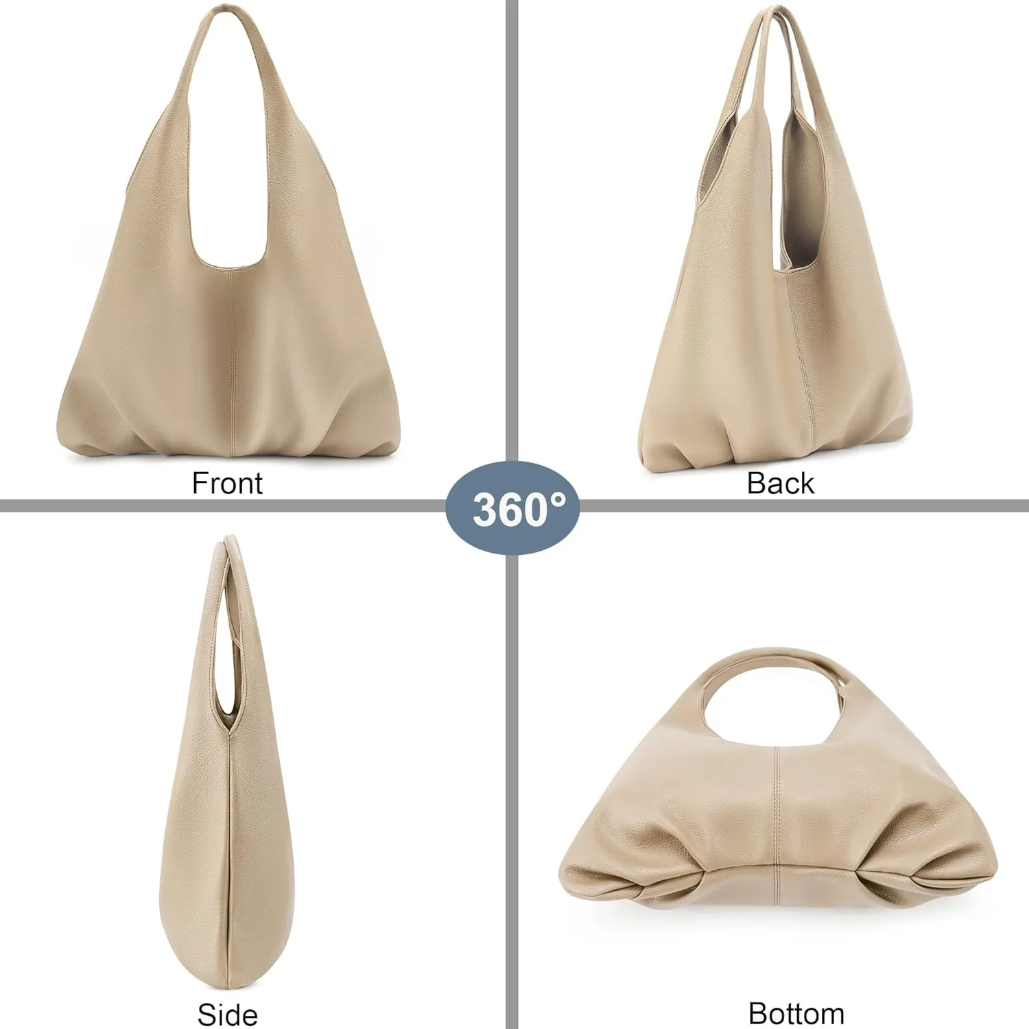 Retro Genuine Leather Hobo Clutch for Women Convertible Shoulder and Tote Bag for Versatile Everyday Use