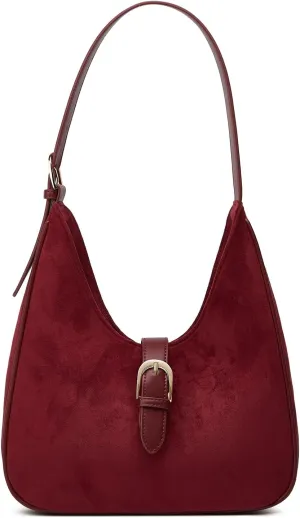 Retro Suede Shoulder Bag For Women Underarm Bag Winter Women's Hobo Bag Purse Tote Bag Commuter Handbag