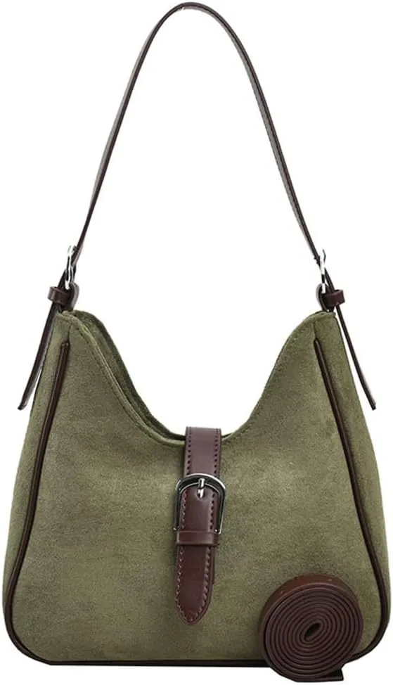 Retro Suede Shoulder Bag For Women Underarm Bag Winter Women's Hobo Bag Purse Tote Bag Commuter Handbag