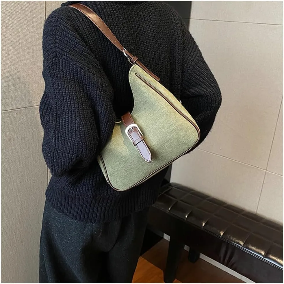 Retro Suede Shoulder Bag For Women Underarm Bag Winter Women's Hobo Bag Purse Tote Bag Commuter Handbag