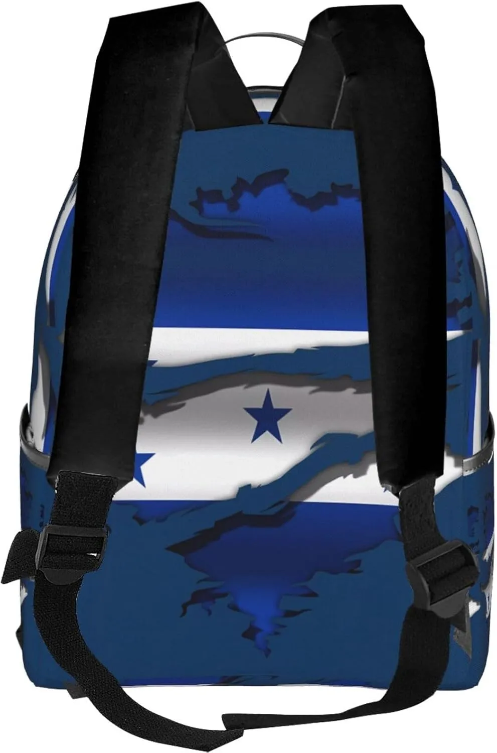 Ripped Honduras Flag Casual Backpacks Laptop Backpack Carry-on Daypack Sports Travel Rucksack Lightweight Working Bag for Outdoor Hiking Cycling Walking