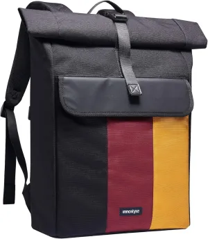 Rolltop Backpack for Men Women Travel Laptop Expandable Backpack Water-Resistant Casual Work Daypack for 15.6" Compartment Business Bag,18-25L,Black