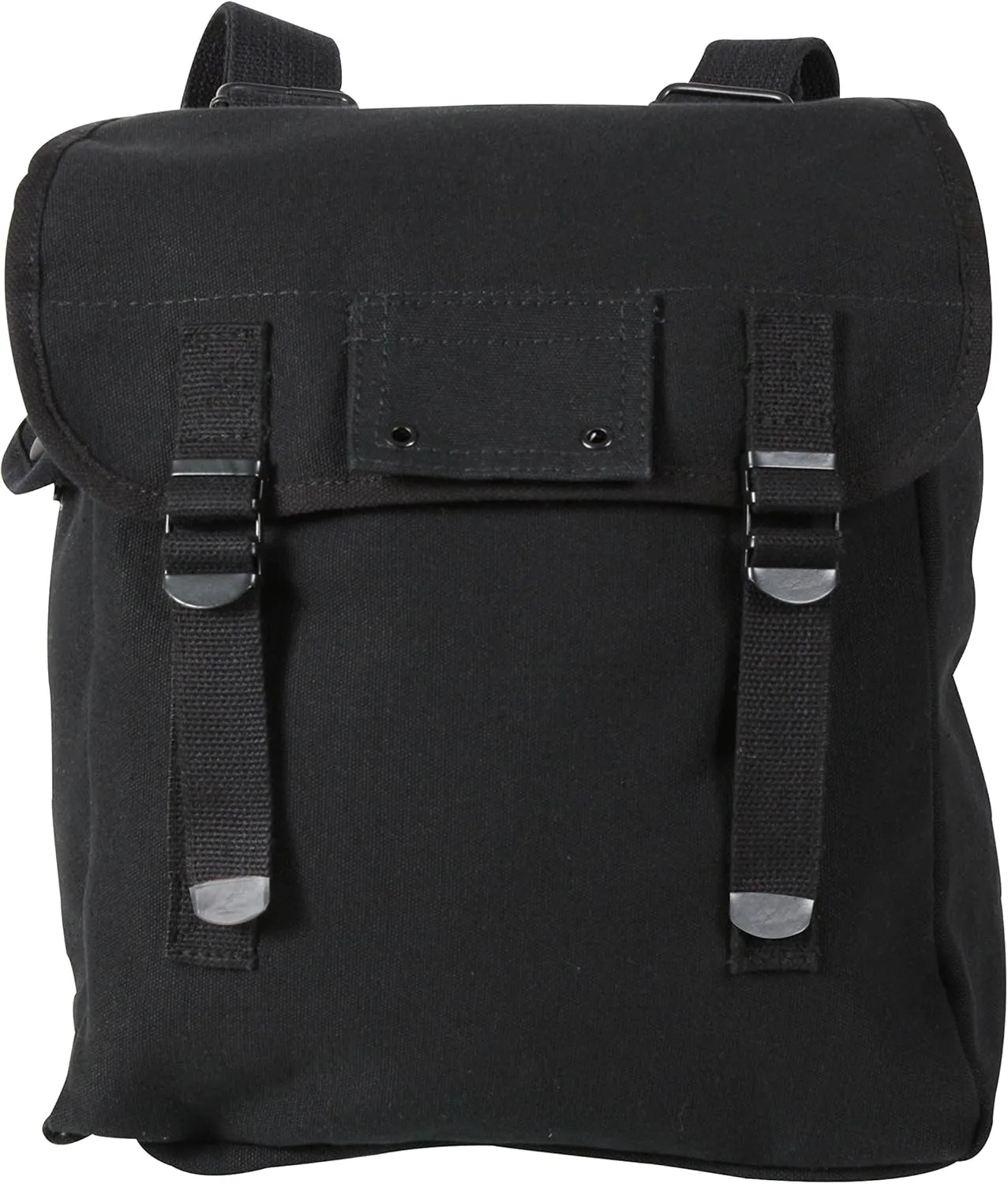 Rothco Heavyweight Canvas Musette Bag, 12" x 12" x 6", Black