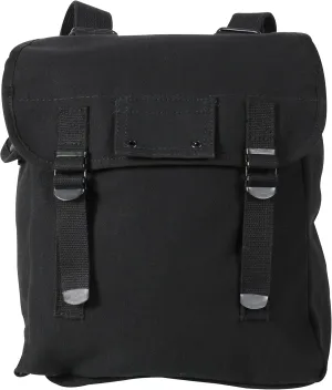 Rothco Heavyweight Canvas Musette Bag, 12" x 12" x 6", Black