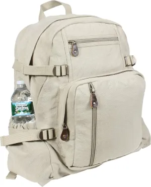 Rothco No Star Vintage Canvas Backpack, Khaki