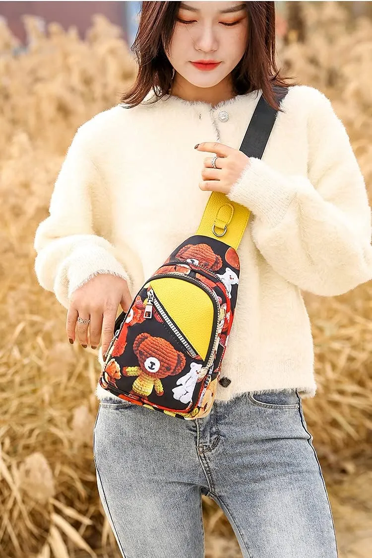 RTGGSEL Boho Trendy Ethnic Women's Waterproof Sling Backpack Crossbody Shoulder Chest Bag for Travel Hiking Daypack