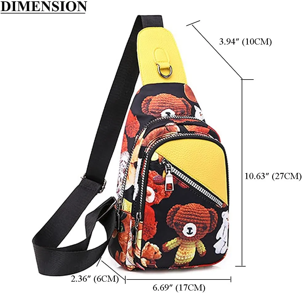 RTGGSEL Boho Trendy Ethnic Women's Waterproof Sling Backpack Crossbody Shoulder Chest Bag for Travel Hiking Daypack