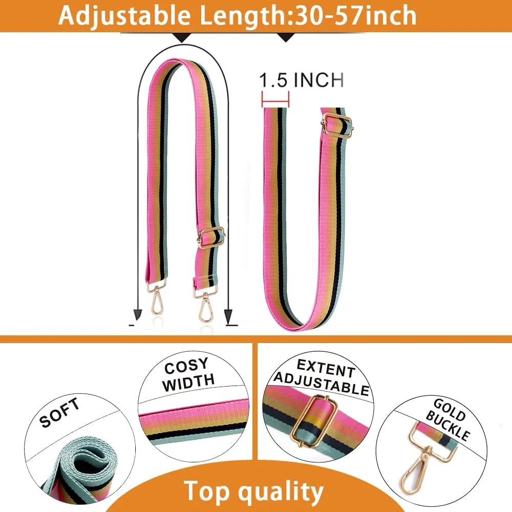 S-Jacorry Purse Strap Replacement Crossbody Wide Shoulder Strap Adjustable Canvas Straps Handbag Strap Replacement Belts