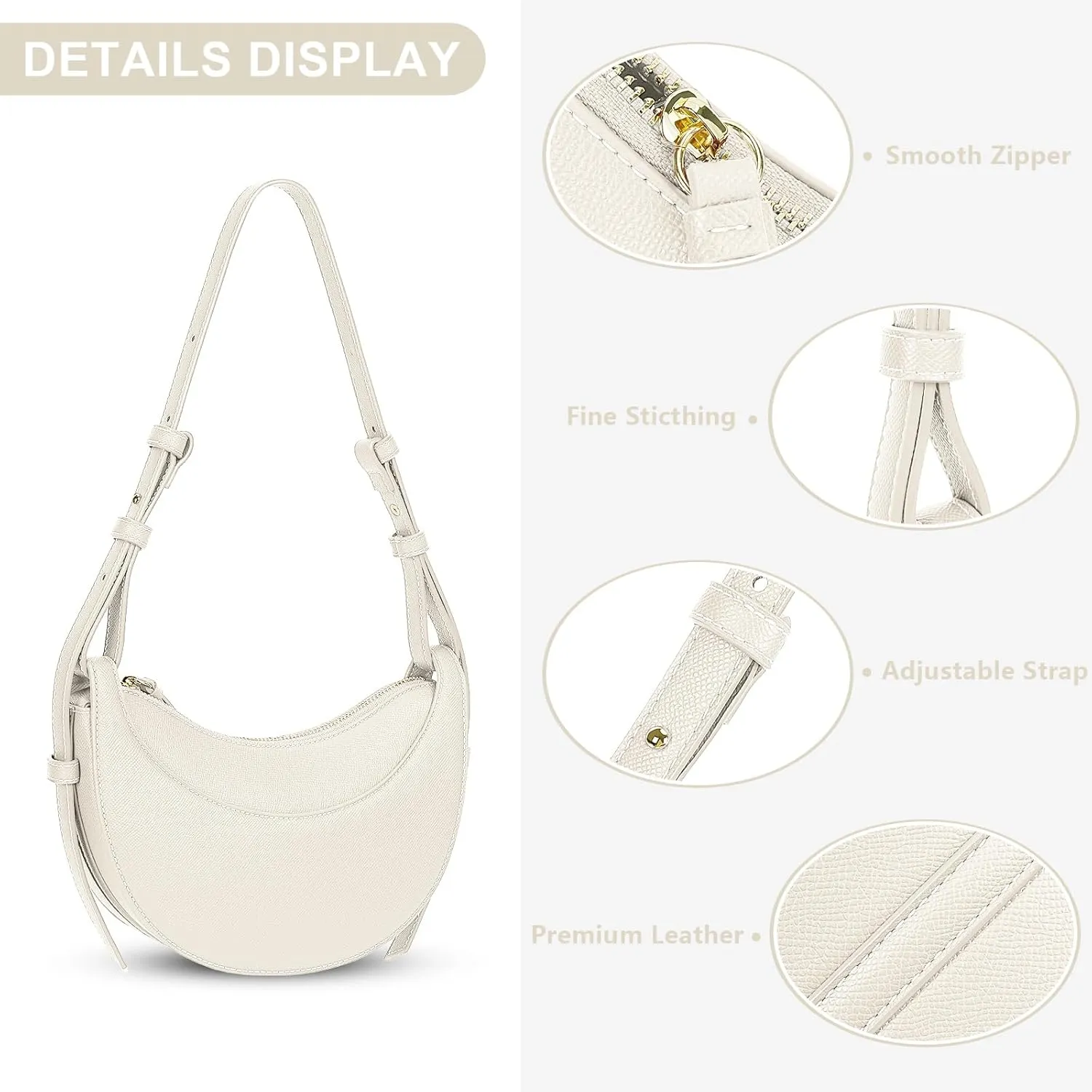 Saddle Bag for Women Shoulder Bag Crescent Purse Trendy Crossbody Bag Hobo Handbag