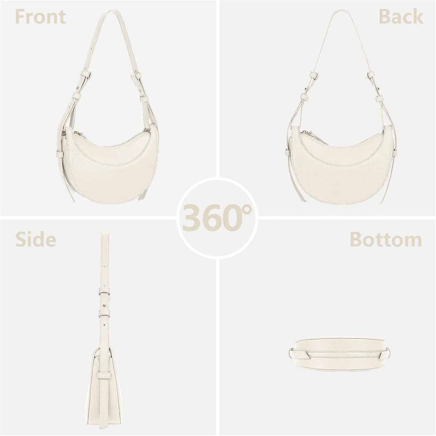 Saddle Bag for Women Shoulder Bag Crescent Purse Trendy Crossbody Bag Hobo Handbag