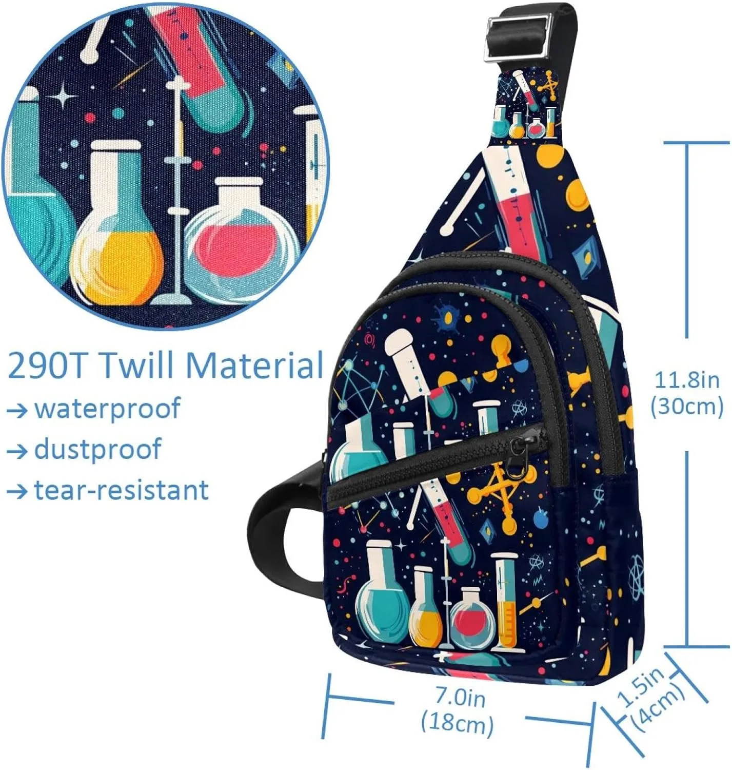 science education (1) Sling Bag, Crossbody Sling Backpack Travel Hiking Chest Bag Daypack for Purses Shoulder Bag Women Men's