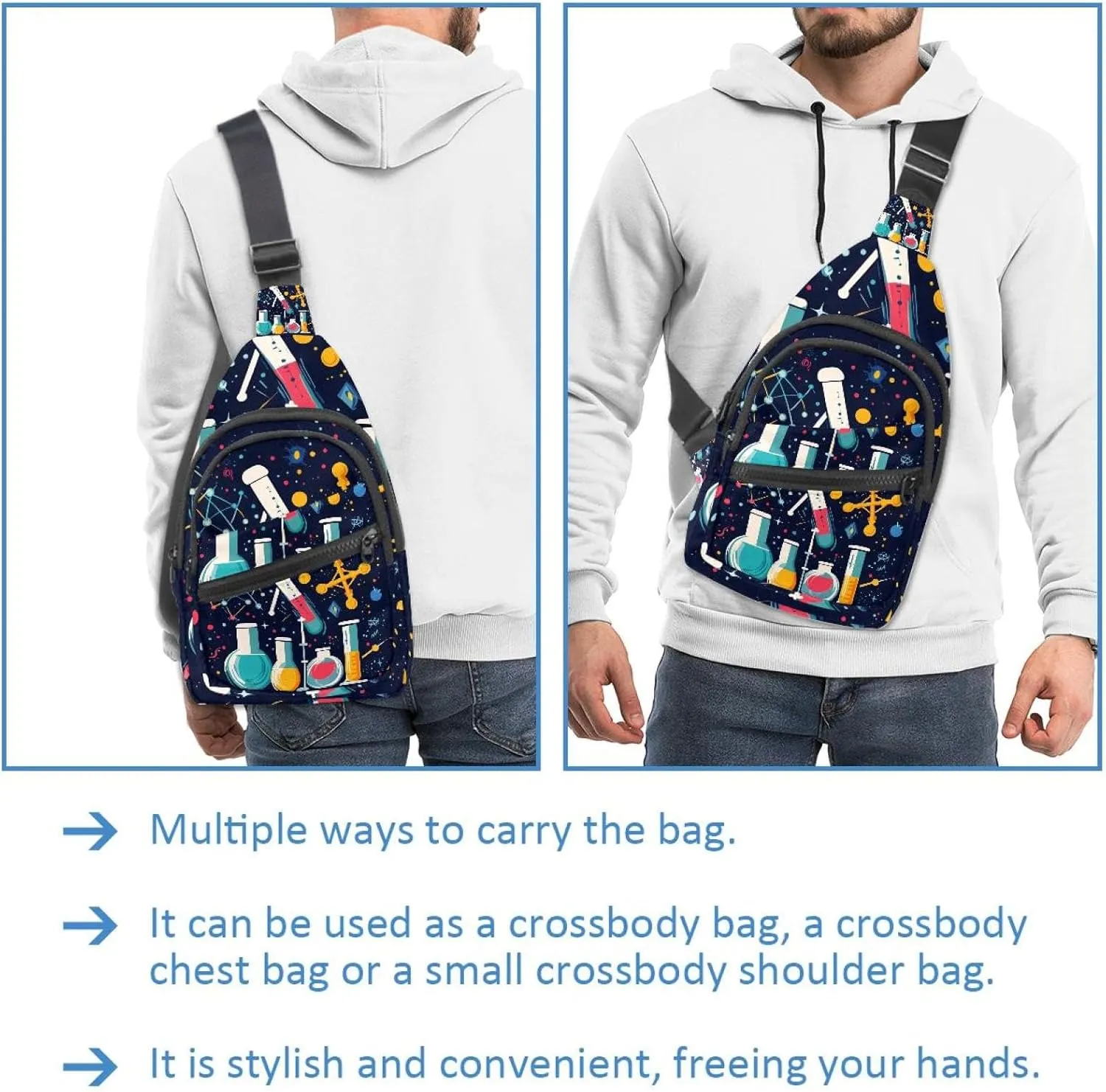 science education (1) Sling Bag, Crossbody Sling Backpack Travel Hiking Chest Bag Daypack for Purses Shoulder Bag Women Men's