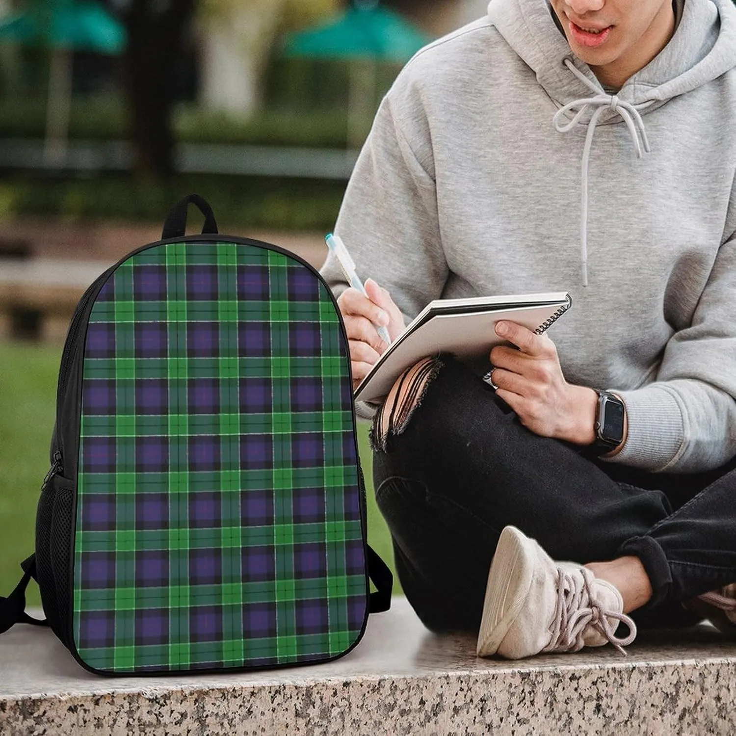 Scottish Clan Leslie Hunting Tartan Plaid Backpack Lightweight Waterproof Backpacks Laptop Backpack for Unisex Casual Travel Daypacks Large Capacity