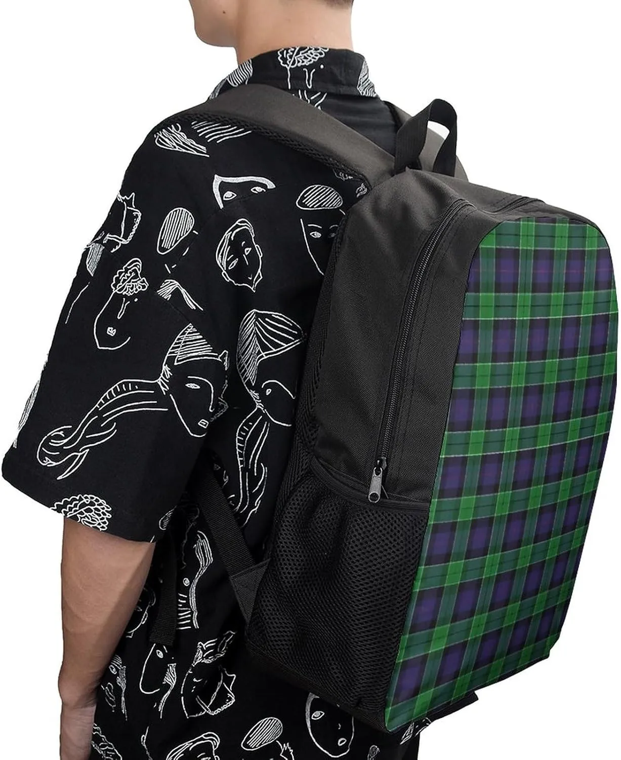 Scottish Clan Leslie Hunting Tartan Plaid Backpack Lightweight Waterproof Backpacks Laptop Backpack for Unisex Casual Travel Daypacks Large Capacity