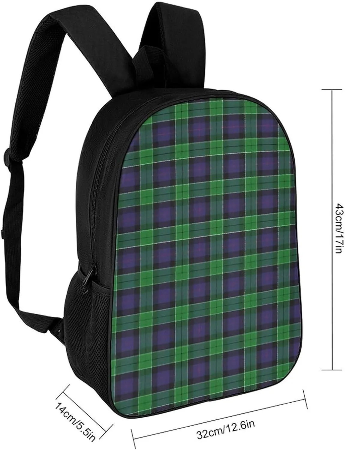Scottish Clan Leslie Hunting Tartan Plaid Backpack Lightweight Waterproof Backpacks Laptop Backpack for Unisex Casual Travel Daypacks Large Capacity
