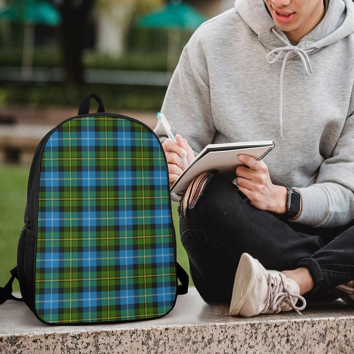 Scottish Clan MacNeil Tartan Plaid Backpack Lightweight Waterproof Backpacks Laptop Backpack for Unisex Casual Travel Daypacks Large Capacity