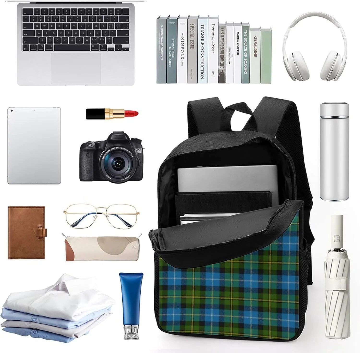 Scottish Clan MacNeil Tartan Plaid Backpack Lightweight Waterproof Backpacks Laptop Backpack for Unisex Casual Travel Daypacks Large Capacity