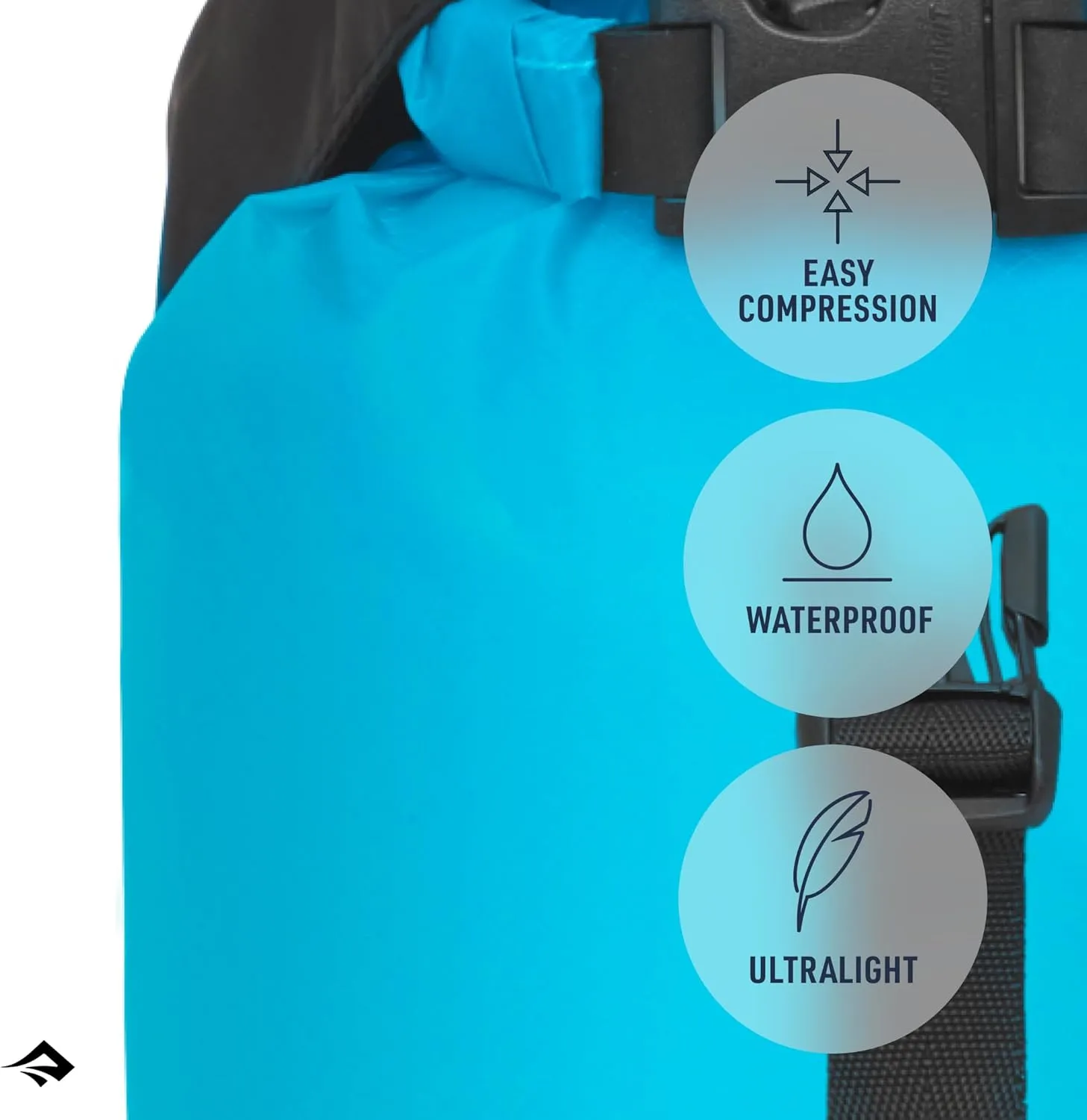 Sea to Summit eVac Ultra-Lightweight Compression Dry Bag, Waterproof Dry Storage, 3 Liter, High Rise Grey