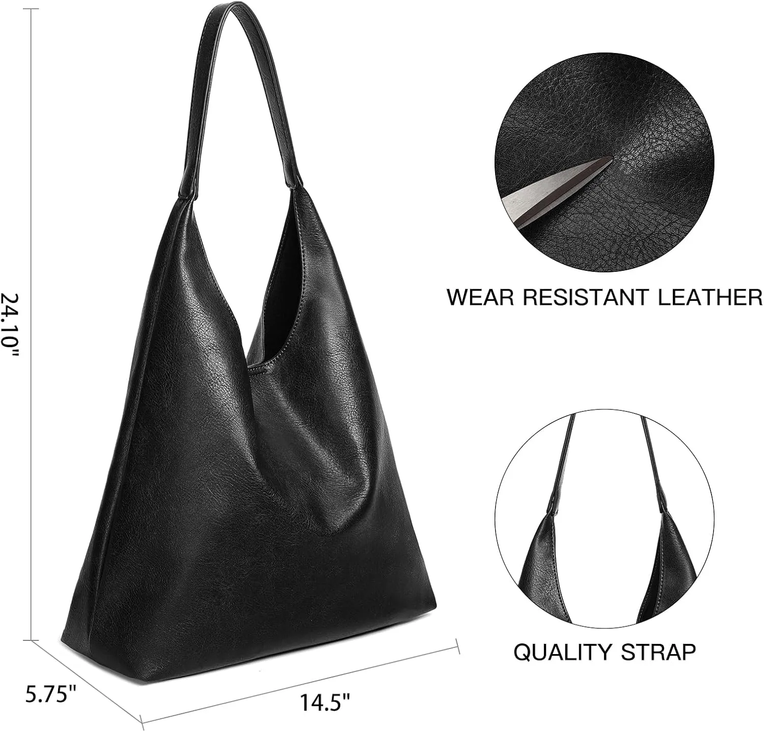 SENDEFN Leather Tote Bag for Women Work Shoulder Bag Large Top Handle Handbags and Ladies Travel Purse with Zipper Pocket