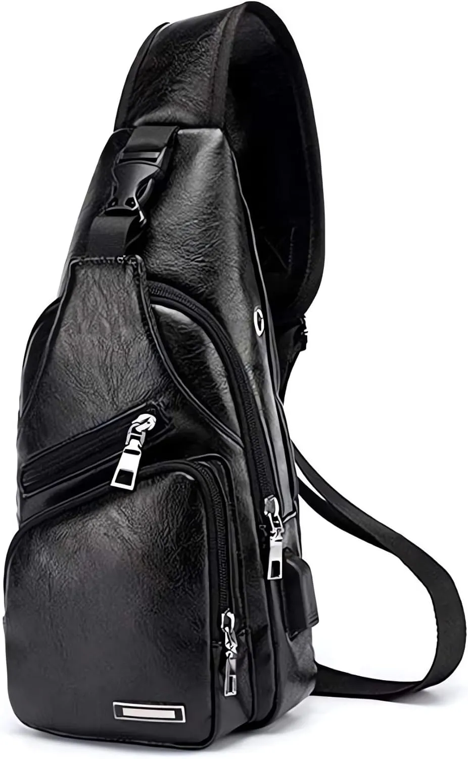 Seoky Rop Men's Sling Bag Small Chest Crossbody Shoulder Bag with USB Charging Port