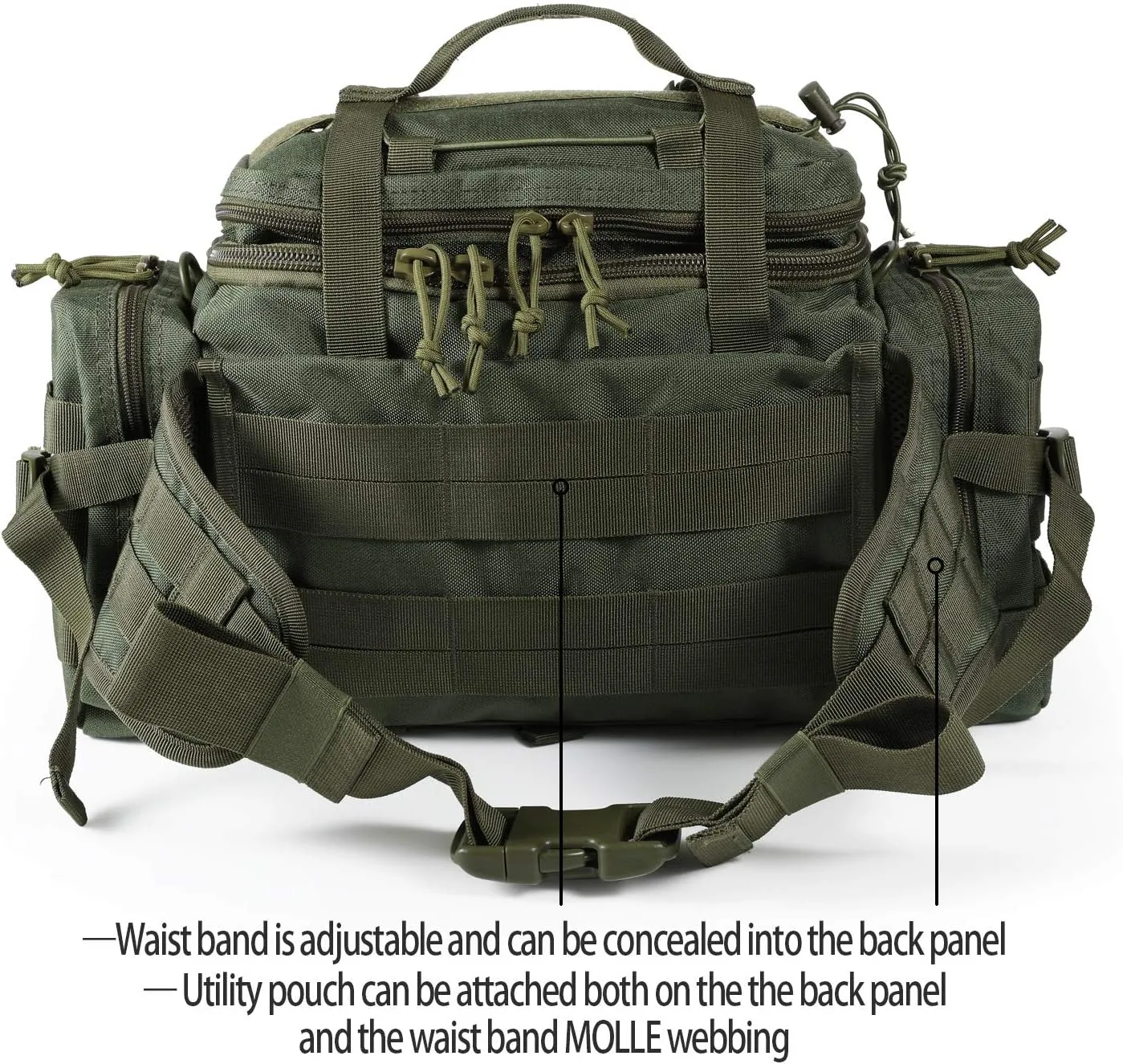 SHANGRI-LA Tactical Range Bag Outdoor Sling Backpack Hiking Fanny Waist Pack