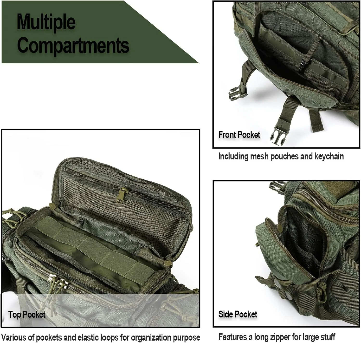 SHANGRI-LA Tactical Range Bag Outdoor Sling Backpack Hiking Fanny Waist Pack