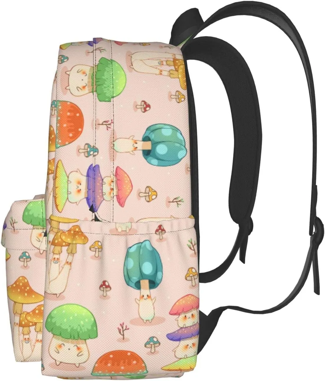 Shoggoth Mushroom Backpack 17 Inch Cute Mushroom Casual Daypack Lightweight Women's Laptop Backpack Campus Travel Bag for Women Men Hiking