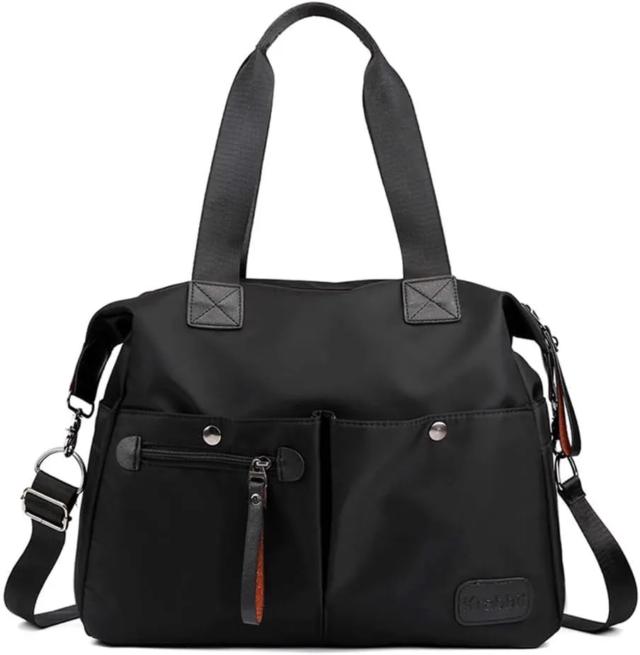 Shopping Fashion Large Capacity Bags Messenger Single Travel Bag Shoulder Messenger Bags Water Proof (Black, One Size)