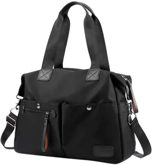 Shopping Fashion Large Capacity Bags Messenger Single Travel Bag Shoulder Messenger Bags Water Proof (Black, One Size)