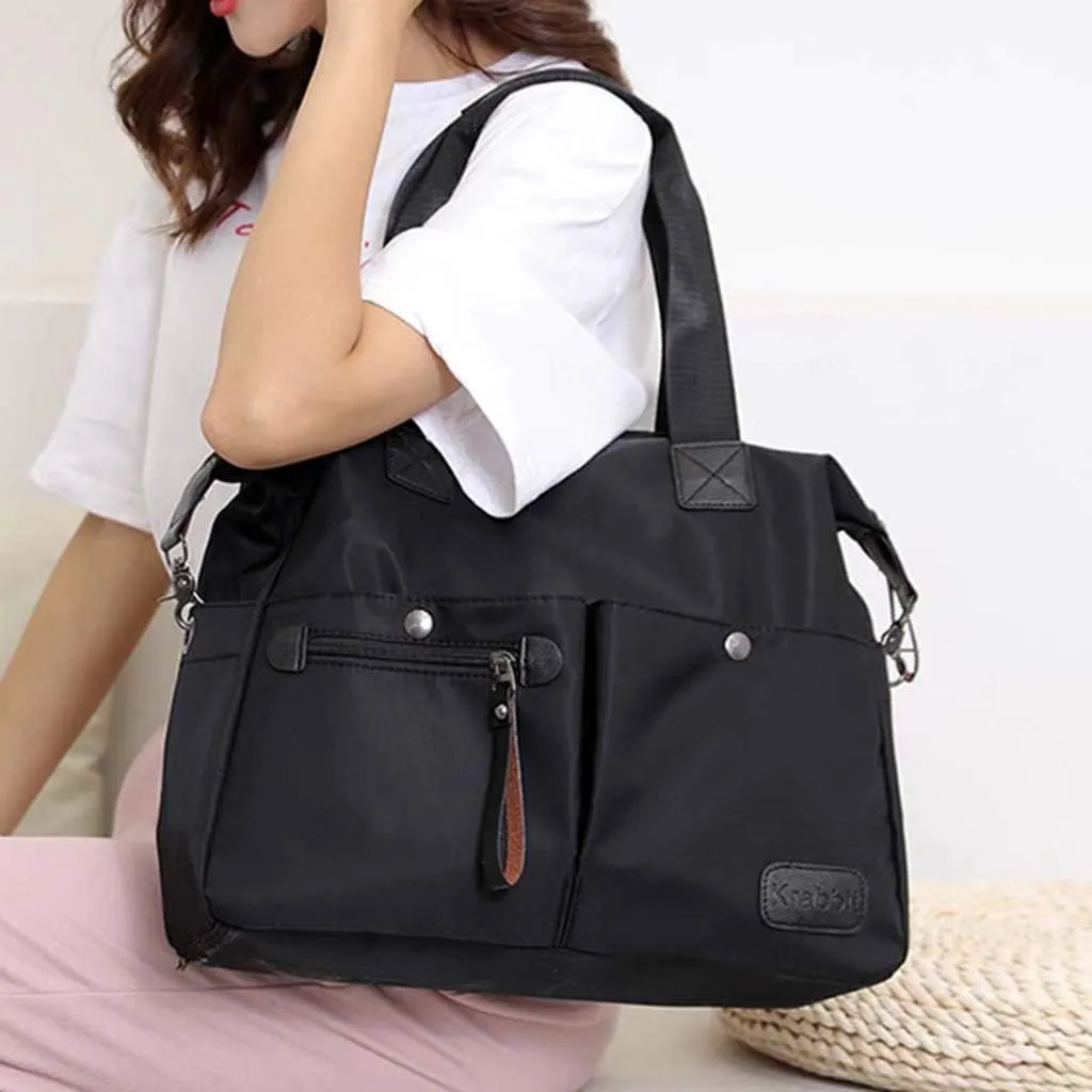 Shopping Fashion Large Capacity Bags Messenger Single Travel Bag Shoulder Messenger Bags Water Proof (Black, One Size)