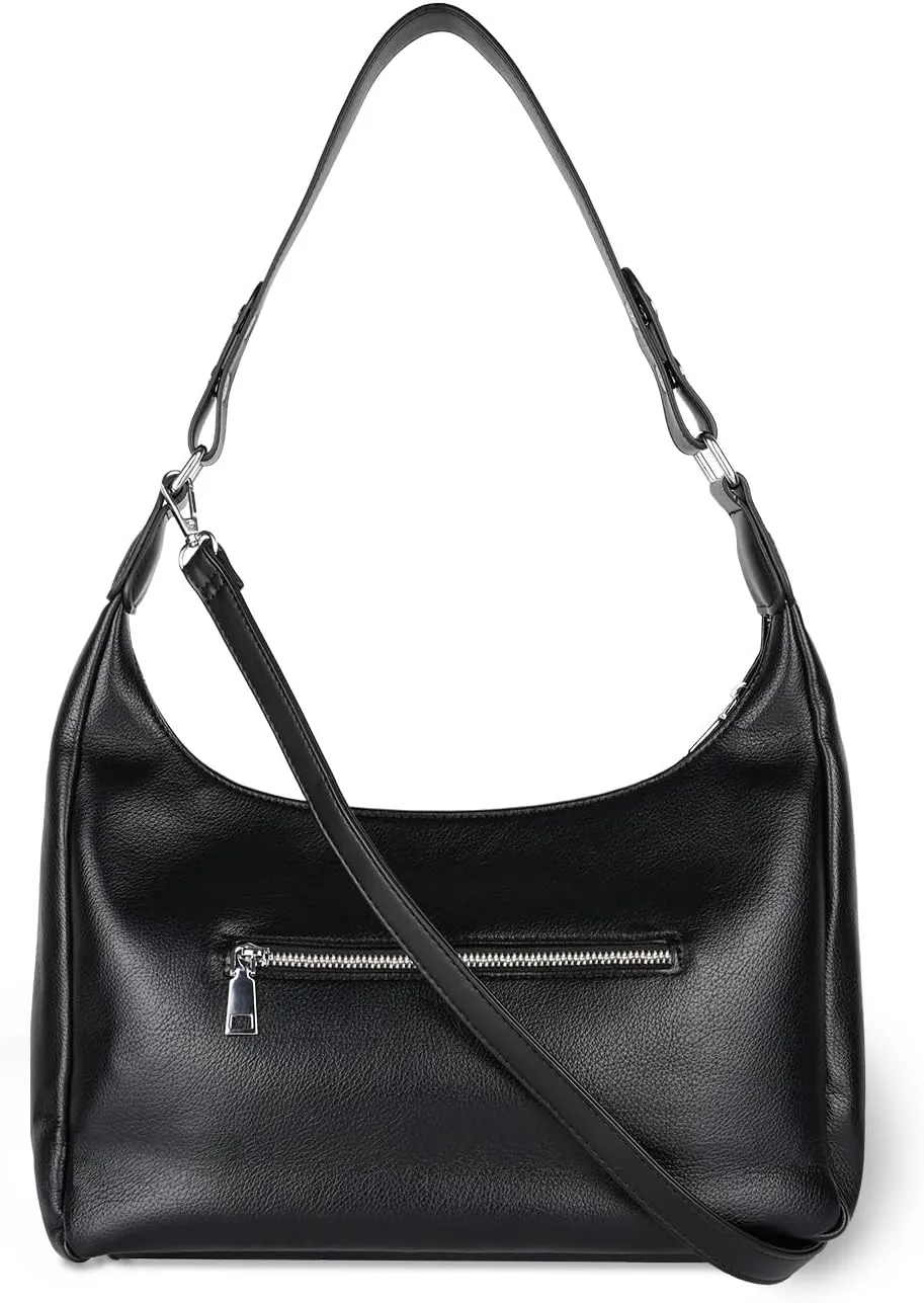 Shoulder Bag for Women, Black Toto Bags with Zipper Closure (#Black)