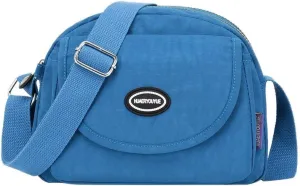 Shoulder Handbag Shopping Nylon Daily Women Bag Elegant Messenger Bags Mens Messenger Bags Leather (Blue, One Size)