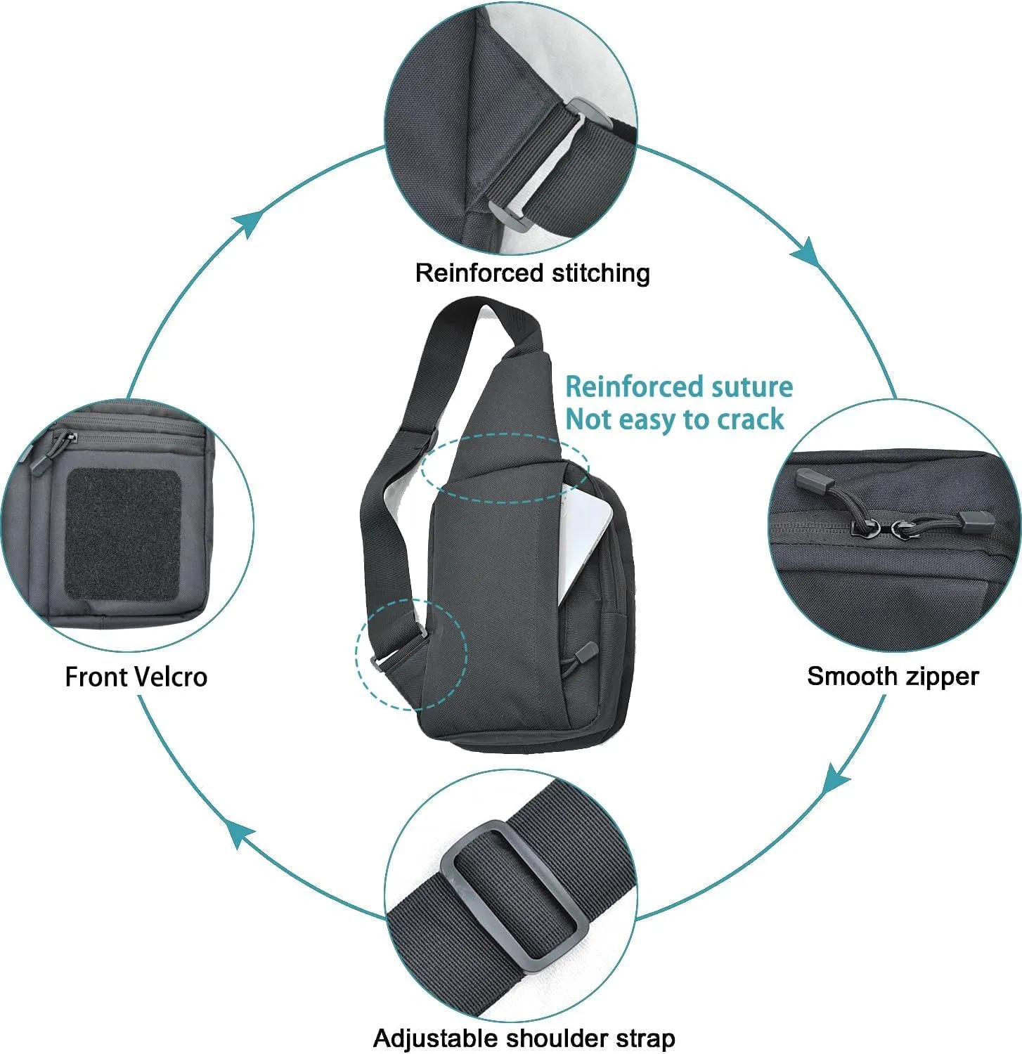 Shoulder holster bag for concealed carry of handguns Chest pack with Sling Ccw Sling Bag Tactical Crossbody Bag