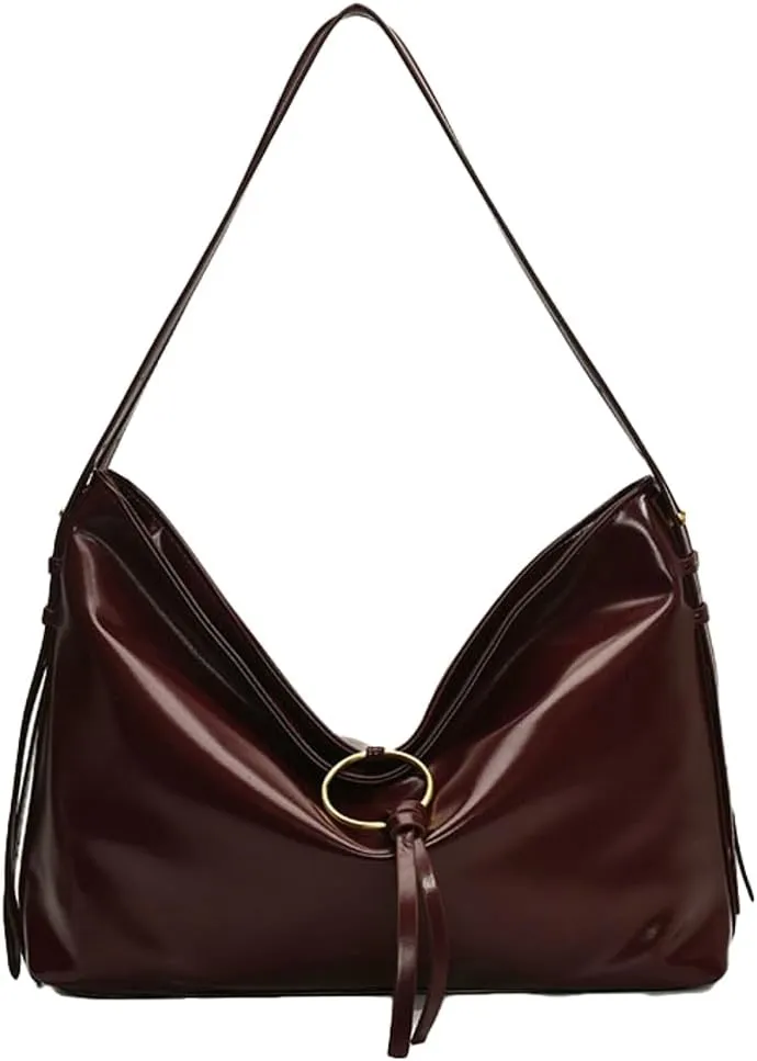 Shoulder Purse Hobo Bag for Women Soft Vegan Leather Shoulder Handbag Slouchy Tote Crossbody Bag Y2K Handbags