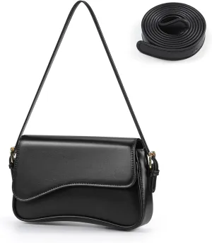 Sightor Shoulder Bag for Women, PU Leather Crossbody Bag Clutch Purse with 2 Adjustable Straps Hobo Bag Y2K Trendy Saddle Bag