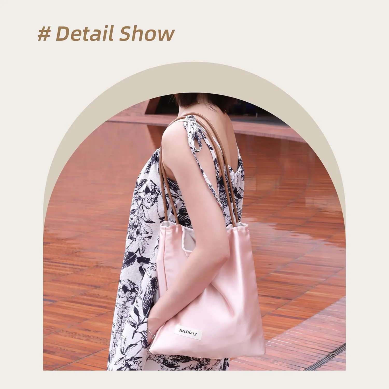 Silk Hobo Bags for Women,Casual Tote Bag,Large Capacity Shoulder Handbags with Inner Pockets