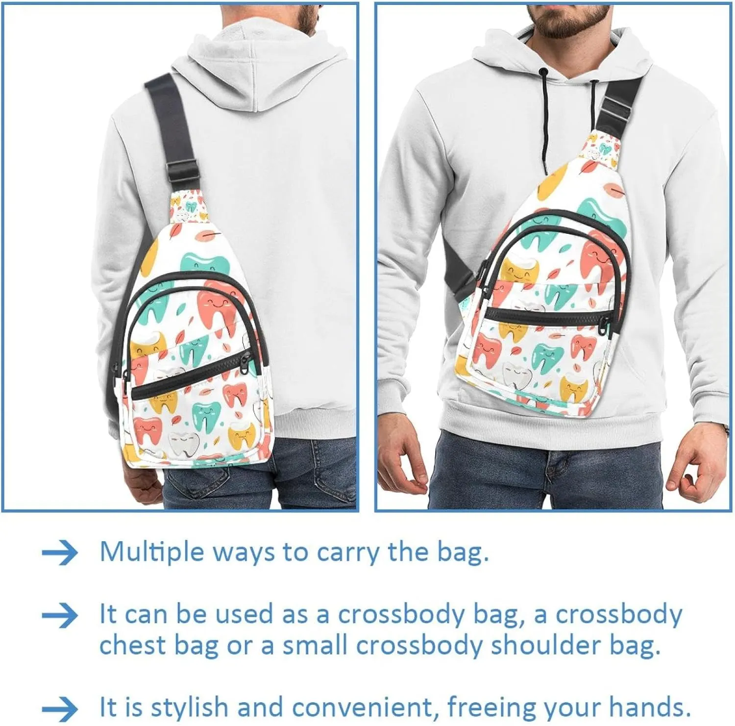 simple daily dental care (3) Sling Backpack Bag