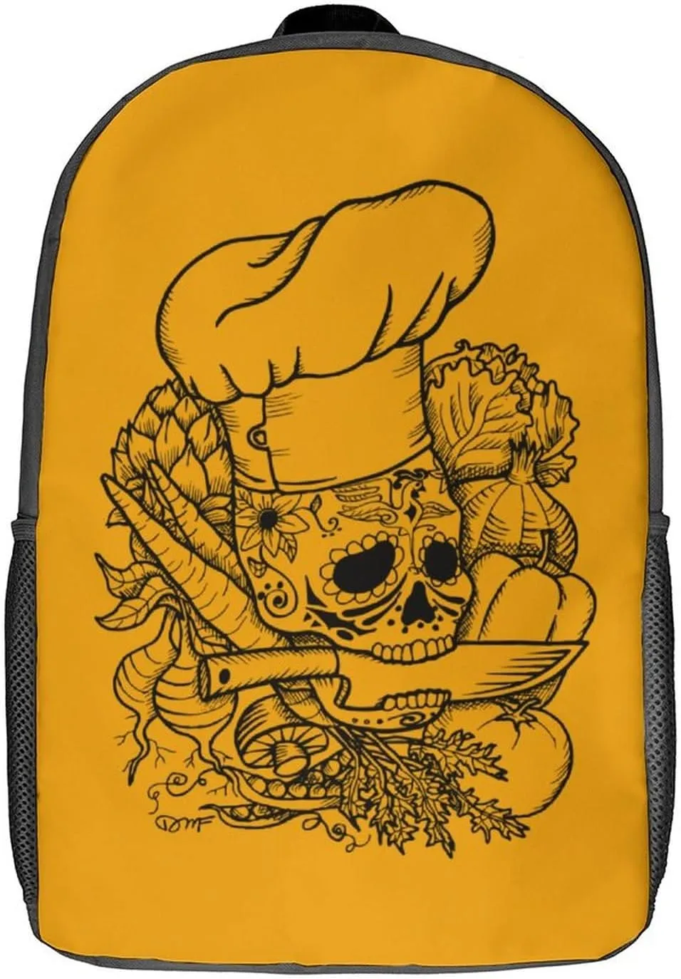 Skull Chef Original 17 Inches Unisex Laptop Backpack Lightweight Shoulder Bag Travel Daypack