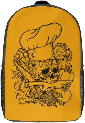 Skull Chef Original 17 Inches Unisex Laptop Backpack Lightweight Shoulder Bag Travel Daypack