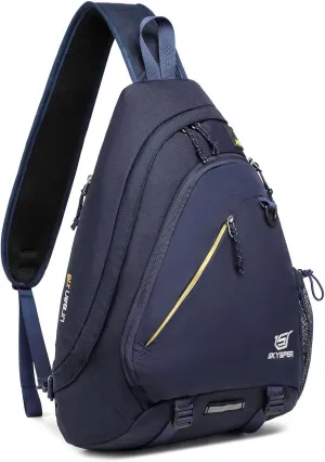 SKYSPER Sling Laptop Bag (Up to 13 Inch) - 18L Crossbody Sling Backpack Travel Shoulder Bag Hiking Daypack for Men Women(Navyblue)