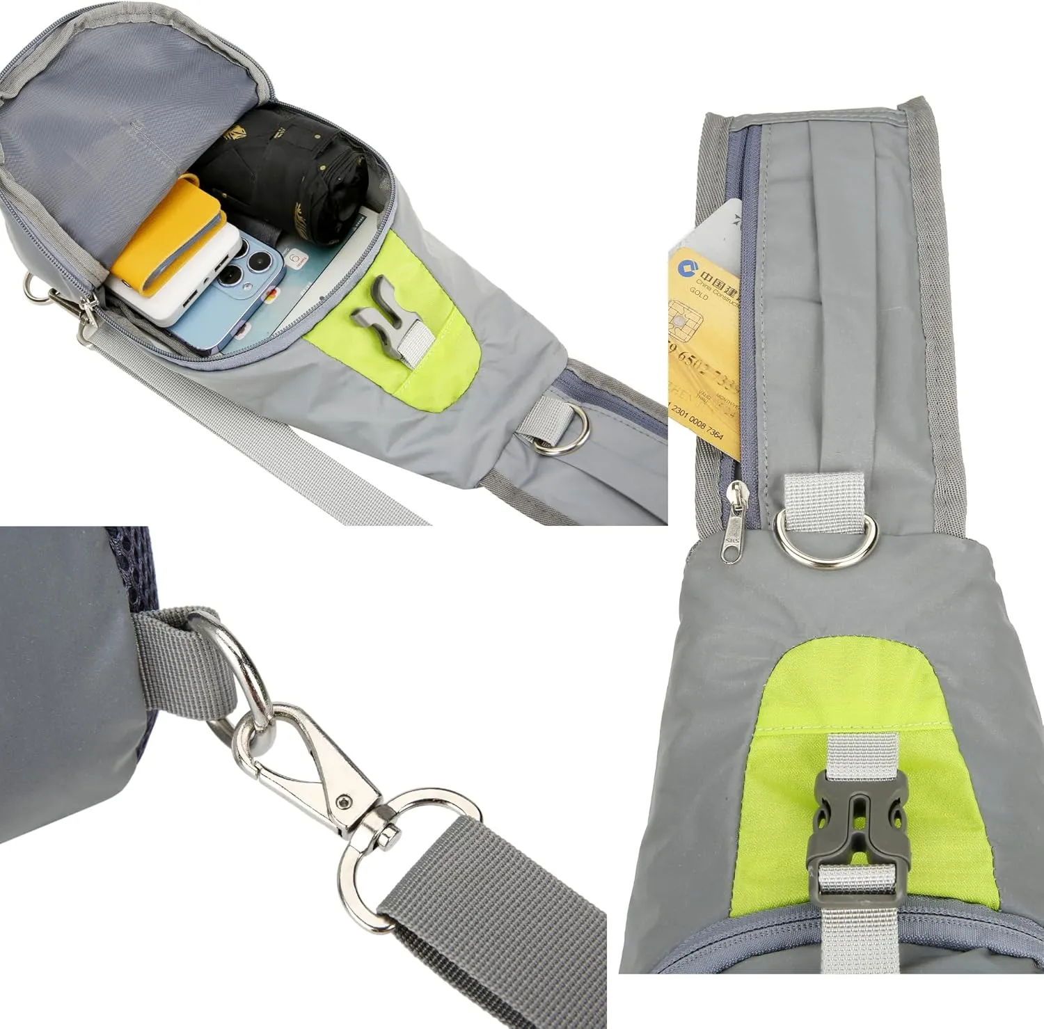Sling bags for Men and Women Trendy Crossbody bags, reflective Shoulder Purses. Nylon crossbody bags, cute shoulder