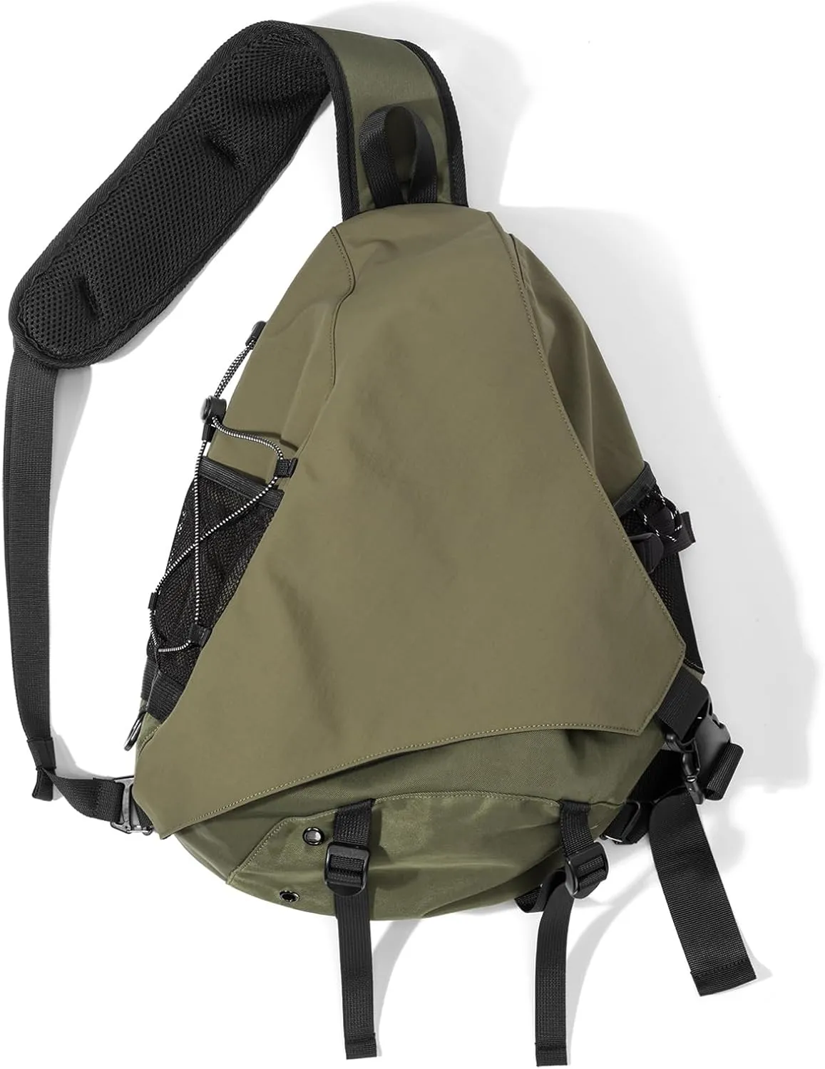Sling Crossbody Backpack Shoulder Bag for Men Women One Strap Sling Bag Backpack for Hiking Walking Biking Travel Cycling (green, 18L)