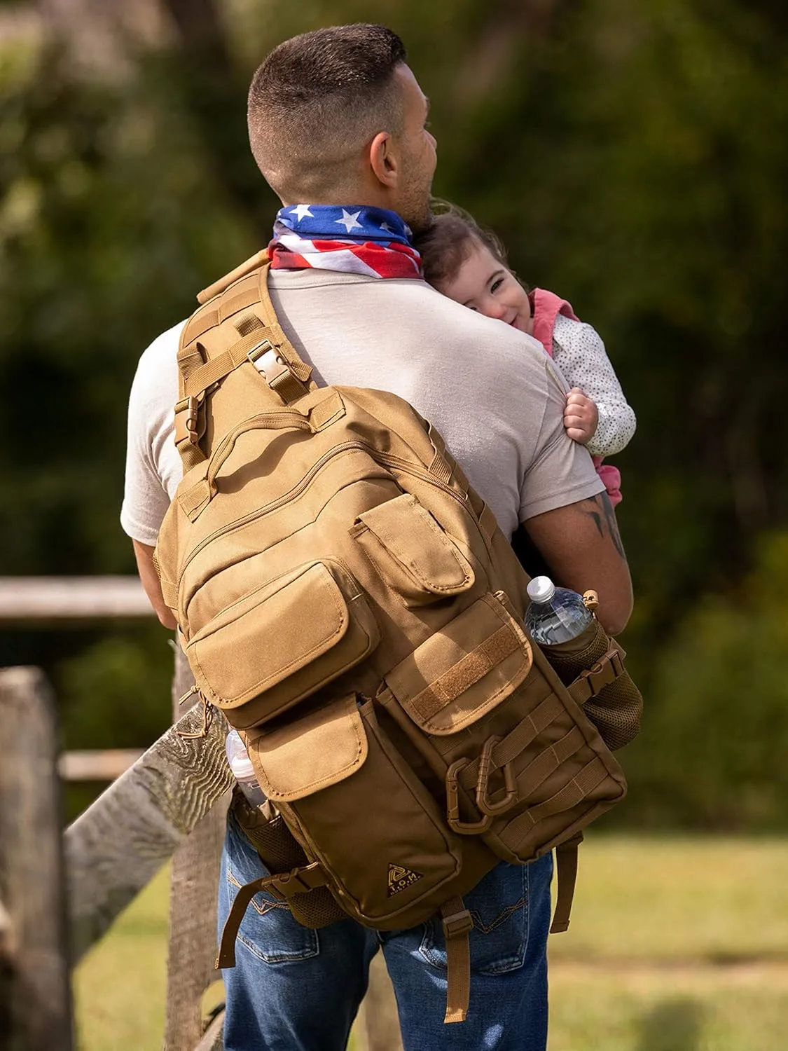 Sling Diaper Bag for Dad; Single-handed Diaper Changing System. Changing Pad and much more included