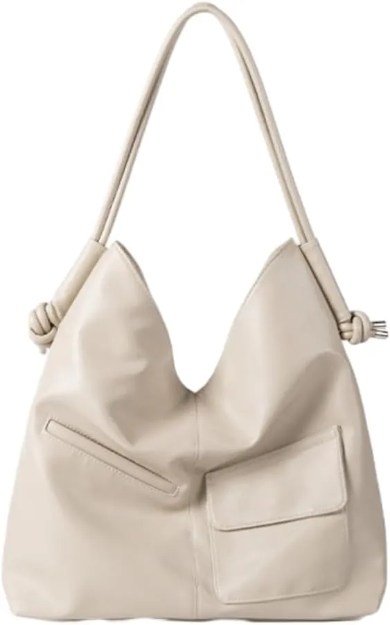 Slouchy Hobo Bags for Women Soft PU Leather Shoulder Bag Large Crossbody Purse Ladies Top Handle Work Travel Tote Handbag