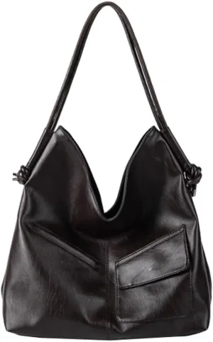 Slouchy Hobo Bags for Women Soft PU Leather Shoulder Bag Large Crossbody Purse Ladies Top Handle Work Travel Tote Handbag