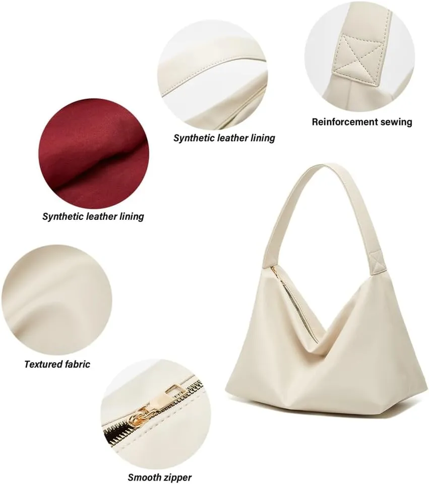 Slouchy Hobo Purses Women 2025 Trendy Spring Soft PU Leather Shoulder Bag Satchel Tote Handbags Travel Work Purse